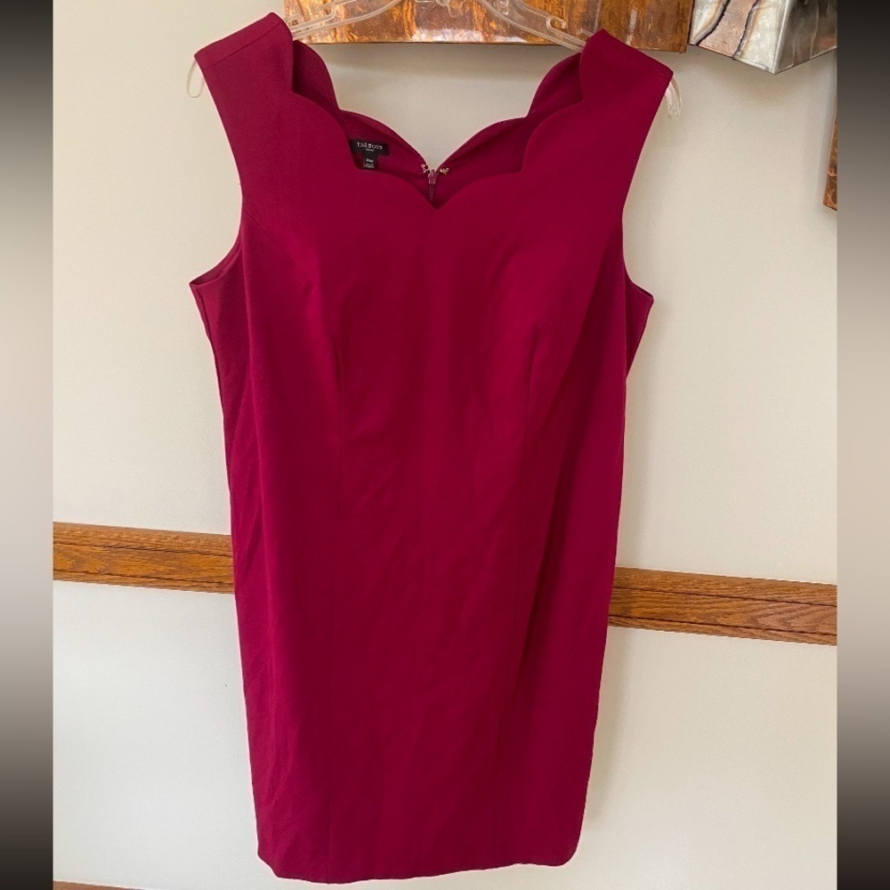 Talbots Knit Sheath Dress with Scalloped V-Neck 14W